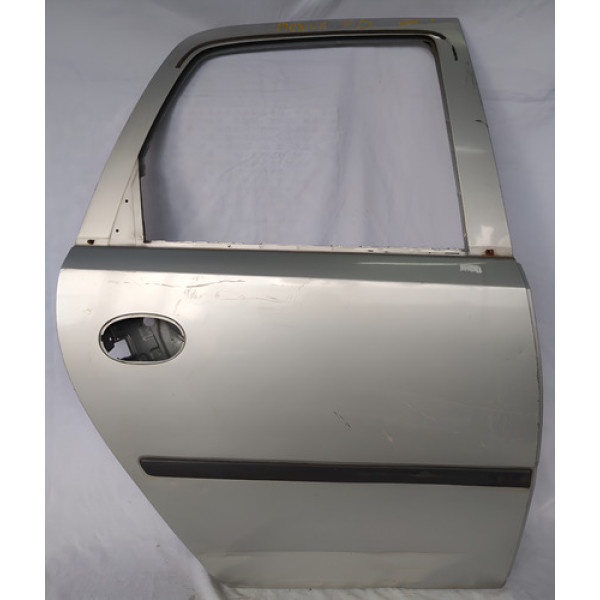 Porta Traseira Direita Chevrolet Meriva 03 A 12 Com Detalhes Traseira Direito Prateado