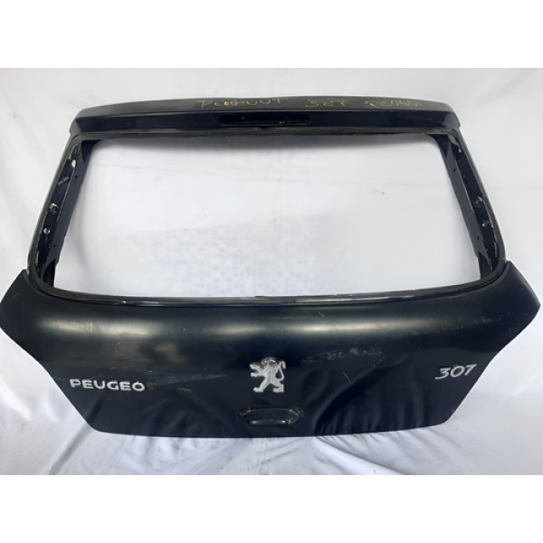 Tampa Traseira Peugeot 307 2001 A 2012 Pequeno Detalhe  - Preto