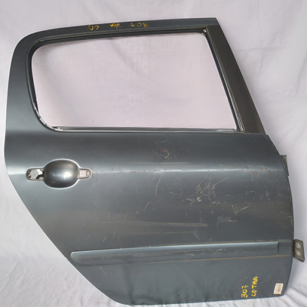 Porta Traseira Direita 307 2002 A 2010 Com Detalhes  - Traseira - Cinza
