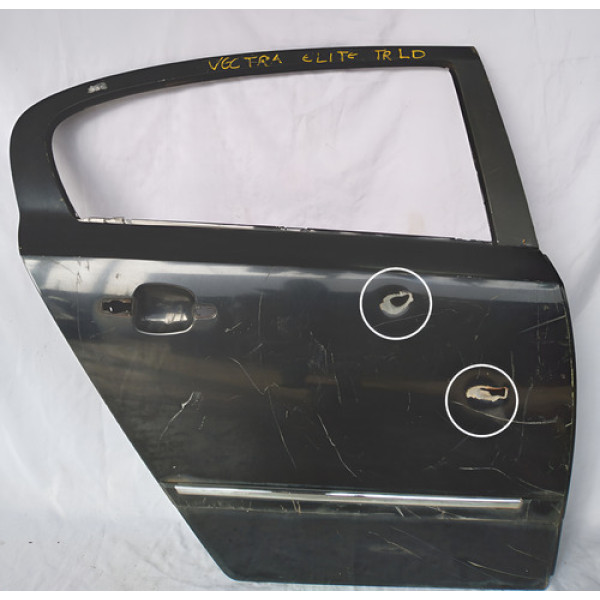 Porta Traseira Direita Vectra Elite 06 A 11 Com Detalhes  Traseira Direito Preto