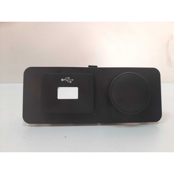 Acabamento Entrada Usb Tomada 12v Ford Fusion Titanium 2017 - Preto