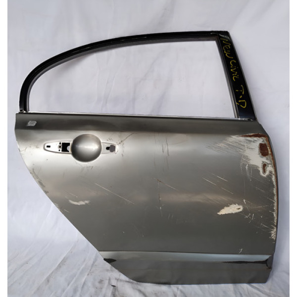 Porta Traseira Direita New Civic 07 A 11 Com Detalhes  Traseira Prateado
