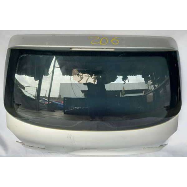 Tampa Traseira Peugeot 206 2001 2002 2003 A 2008 Detalhes - Prateado