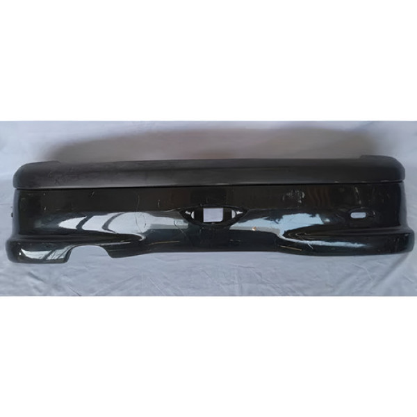 Para Choque Traseiro C/ Moldura Peugeot 206 1998 A 2009 Preto Fosco