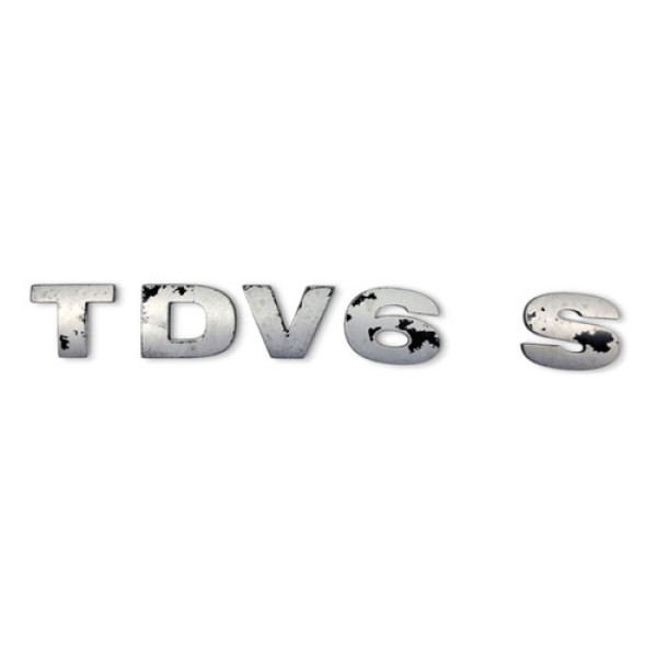Emblema Letras Tdsv6 Tampa Traseira Discovery 4 2005 A 2009 Cinza