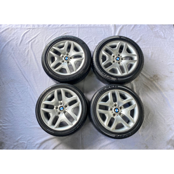 Jogo Roda Bmw X3 Aro 18 5x120 235/50zr18 2003 A 2011 Cinza
