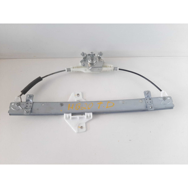 Máquina De Vidro Manual Traseira Direita Hb20 2013 A 2018