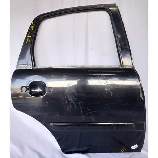 Porta Traseira Direita Citroën C3 Exclusive 2004 A 2012 Traseira Direita Preto