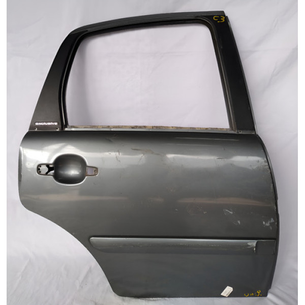 Porta Traseira Direita C3 Exclusive 04 A 12 Com Detalhes  Cinza Traseira
