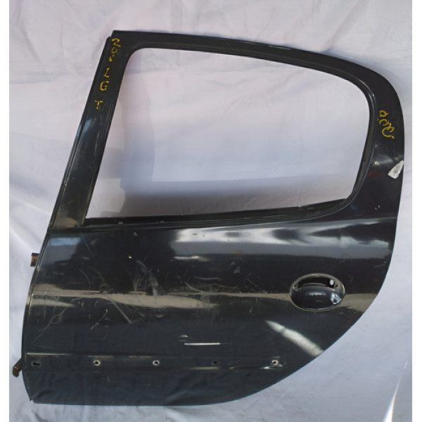 Porta Traseira Esquerda Peugeot 206 1998 2009 Com Detalhes Traseira Esquerdo Preto