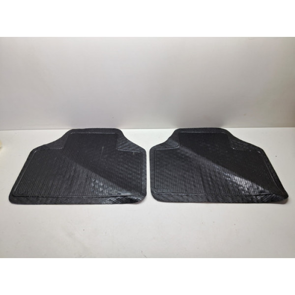 Jogo Tapete Traseiro Universal Borracha  Preto