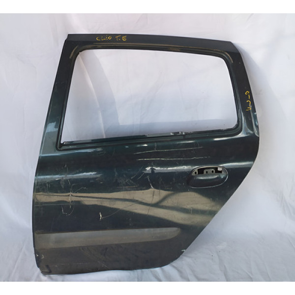 Porta Traseira Esquerda Renault Clio Sedan 2004 A 2013  Traseira Esquerdo Azul-escuro