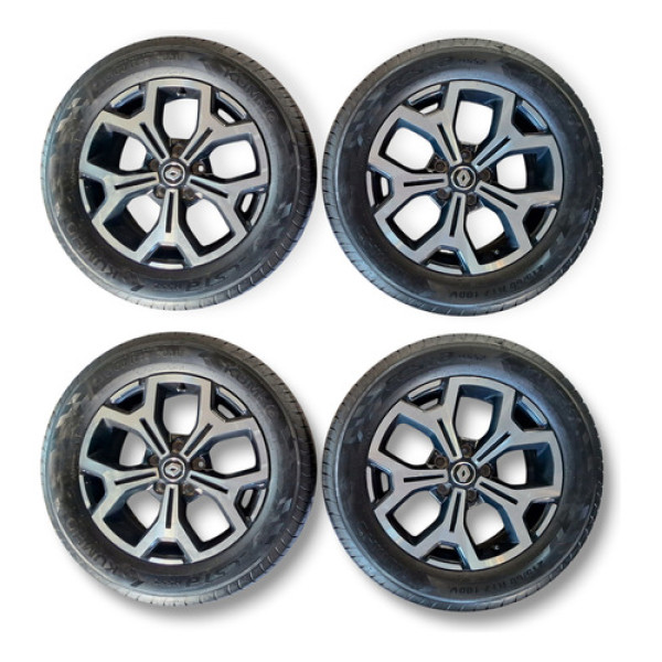 Jogo Roda Liga Aro 17 Duster 2014 A 2025 C/pneu 215/60 R17  Prateado