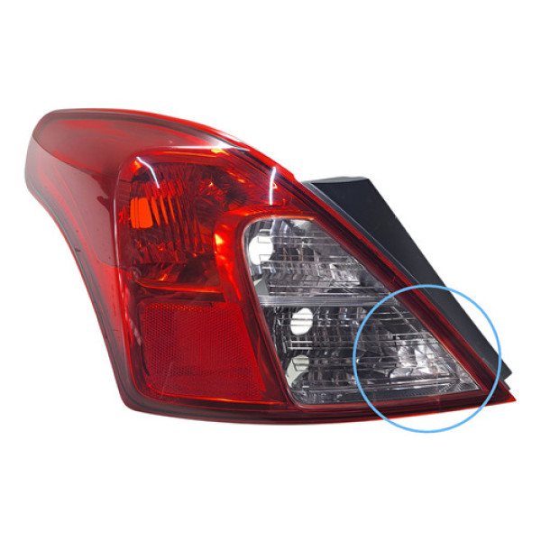 Lanterna Traseira Esquerda Versa 2012 2013 A 2020 Peq Detalh Esquerdo/motorista Vermelho